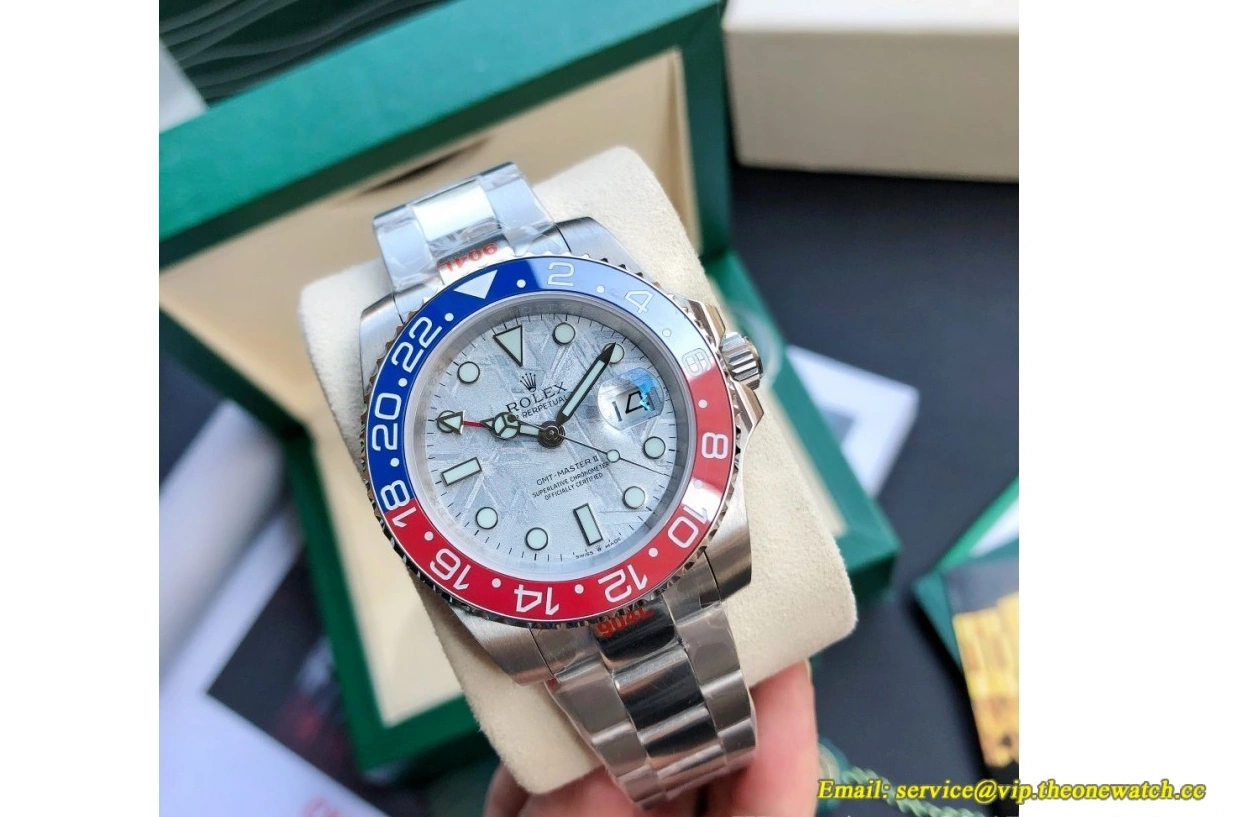 GDF GMT Master 40mm II Cer Blue SS Red Meteorite SS MY8215 Oys 1219